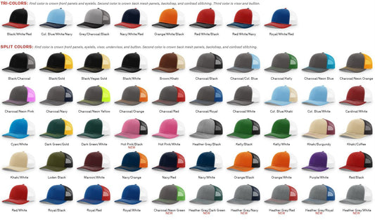 Richardson 112 hat with custom leatherette patch