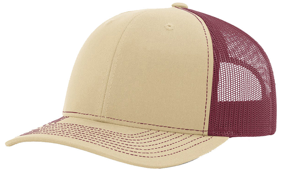 Richardson 112 hat with custom leatherette patch
