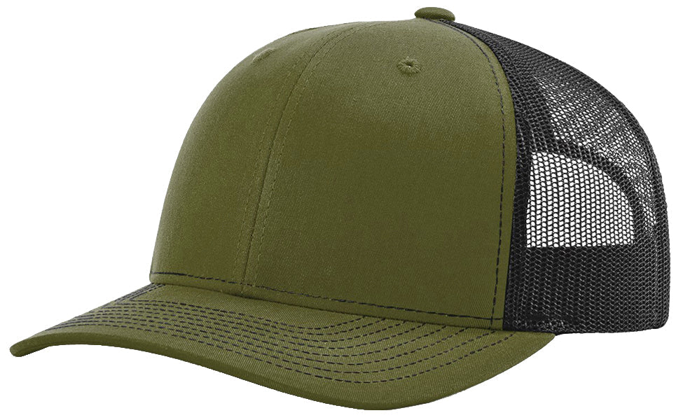 Richardson 112 hat with custom leatherette patch