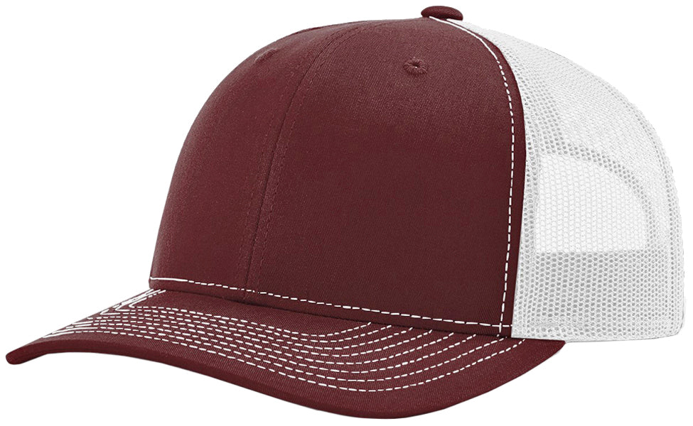 Richardson 112 hat with custom leatherette patch