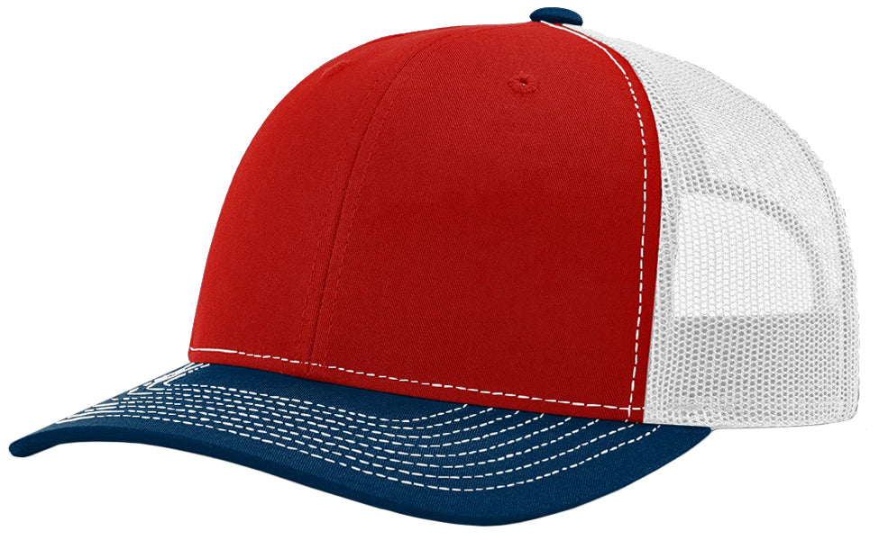 Richardson 112 hat with custom leatherette patch