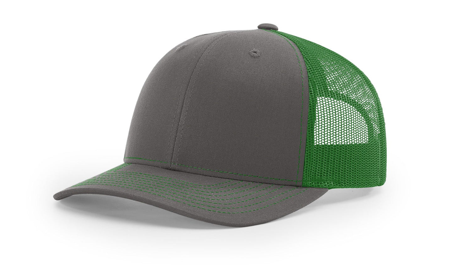 Richardson 112 hat with custom leatherette patch