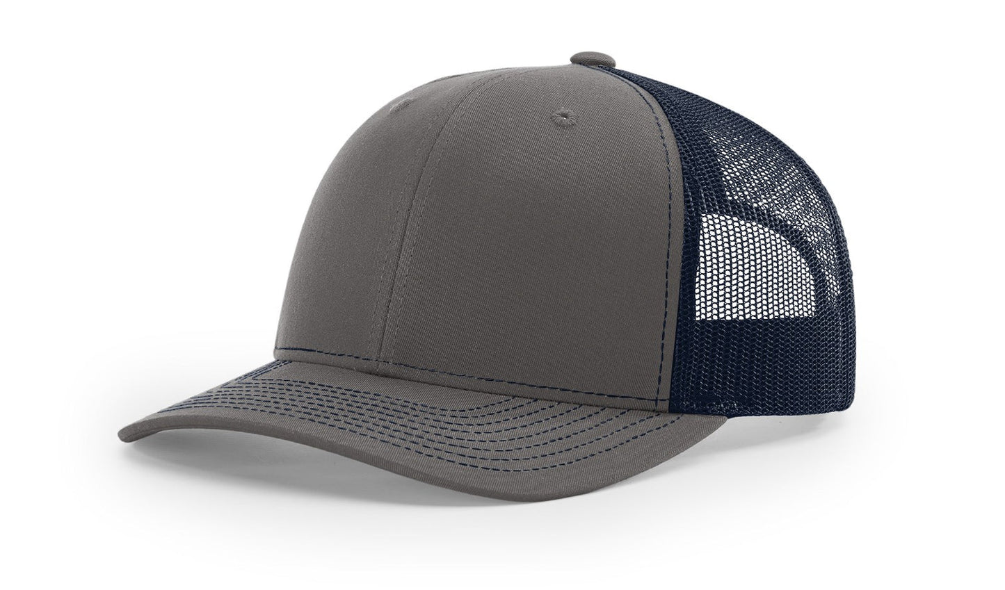 Richardson 112 hat with custom leatherette patch