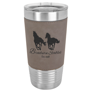 20oz Leatherette Wrapped Polar Camel Tumbler