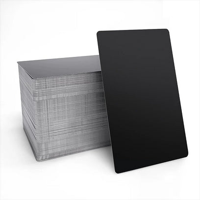 Custom engraved anodized aluminum business cards