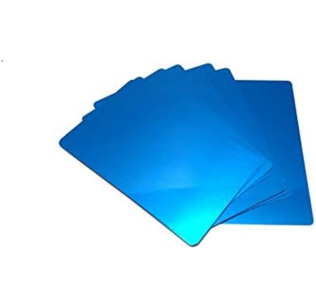 Custom engraved anodized aluminum business cards